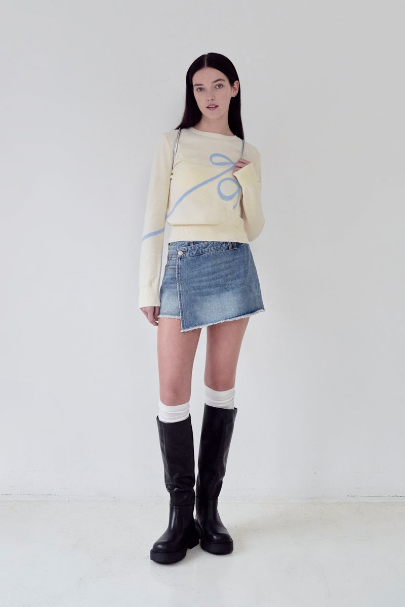 KIRSH PLAIN RIBBON CHERRY KNIT [IVORY]