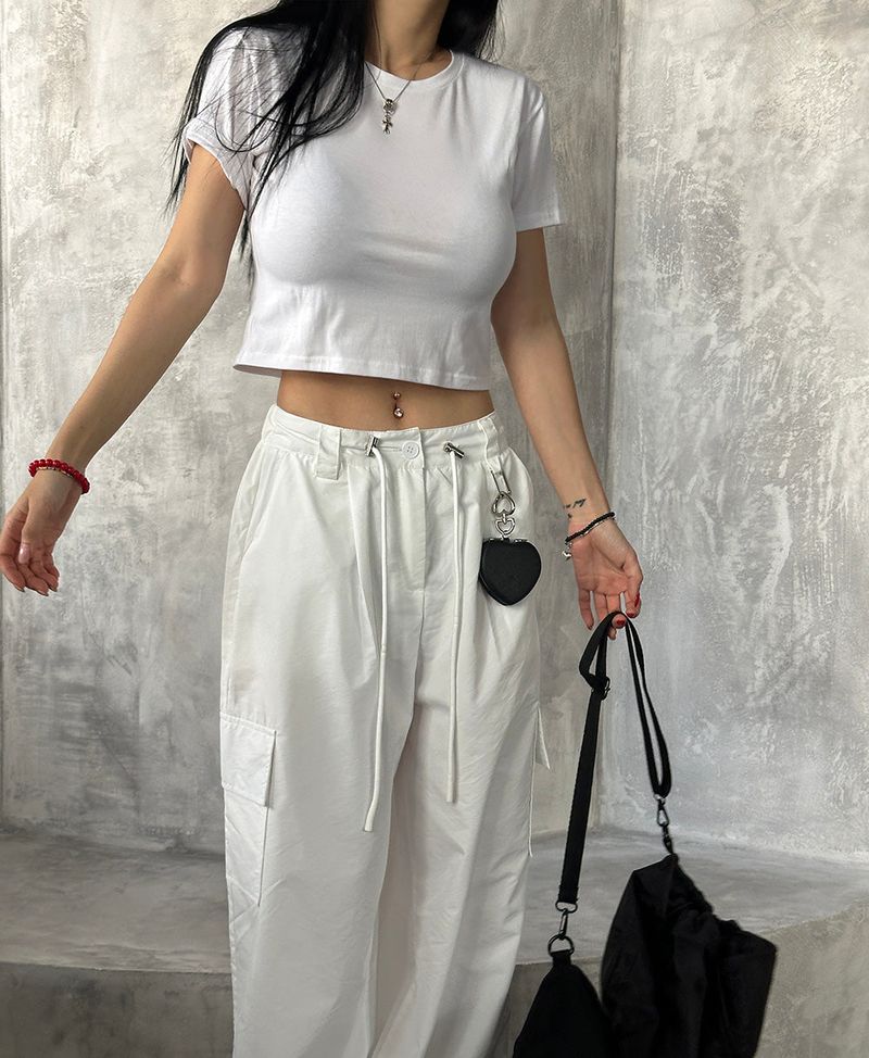 Nikki String Jogger Wide Cargo Pants