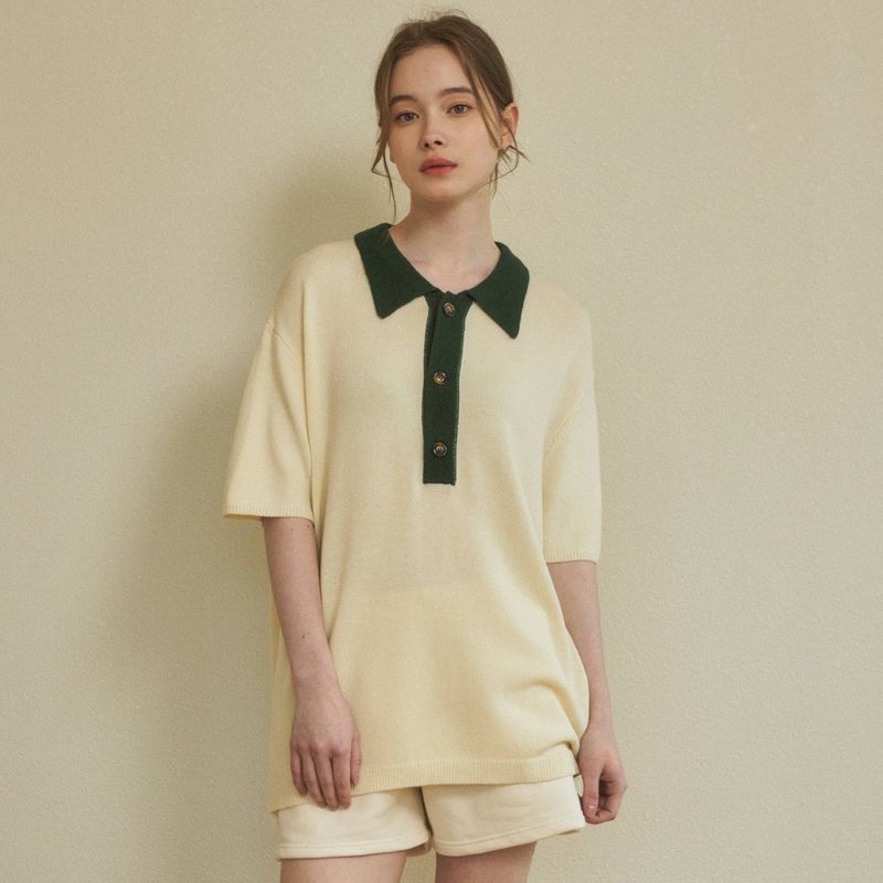 Cool Washable Venezia Collar Knit_3Color