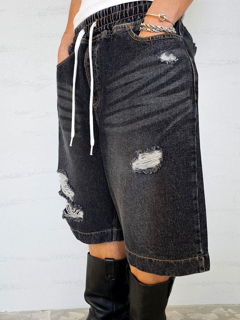 VENTIQUE Damages Bermuda denim PT 2color