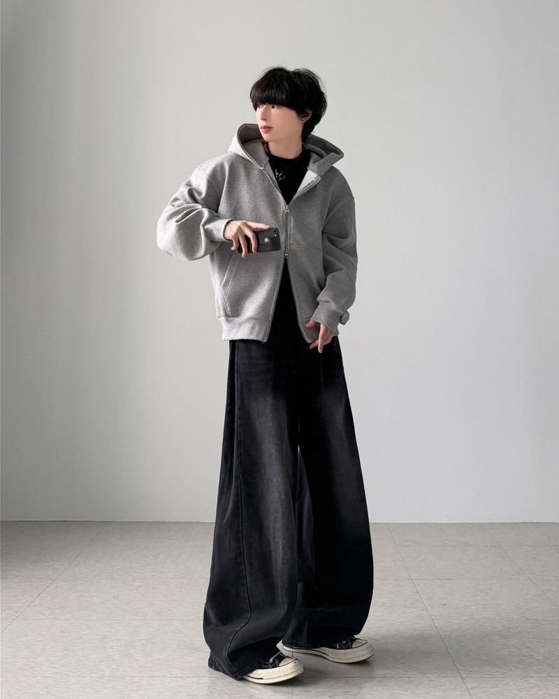 Bonded Crop Hood Zip-Up