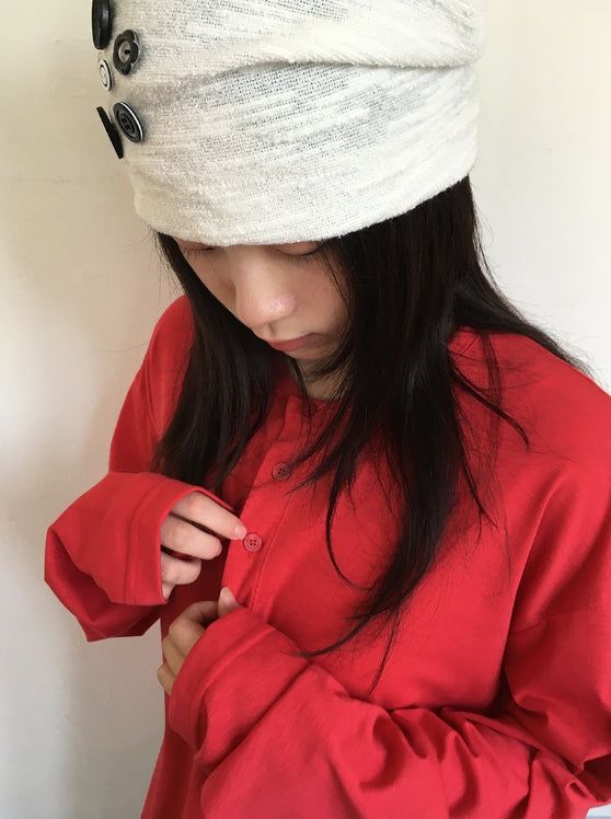 Fleur Vintage Button Beanie