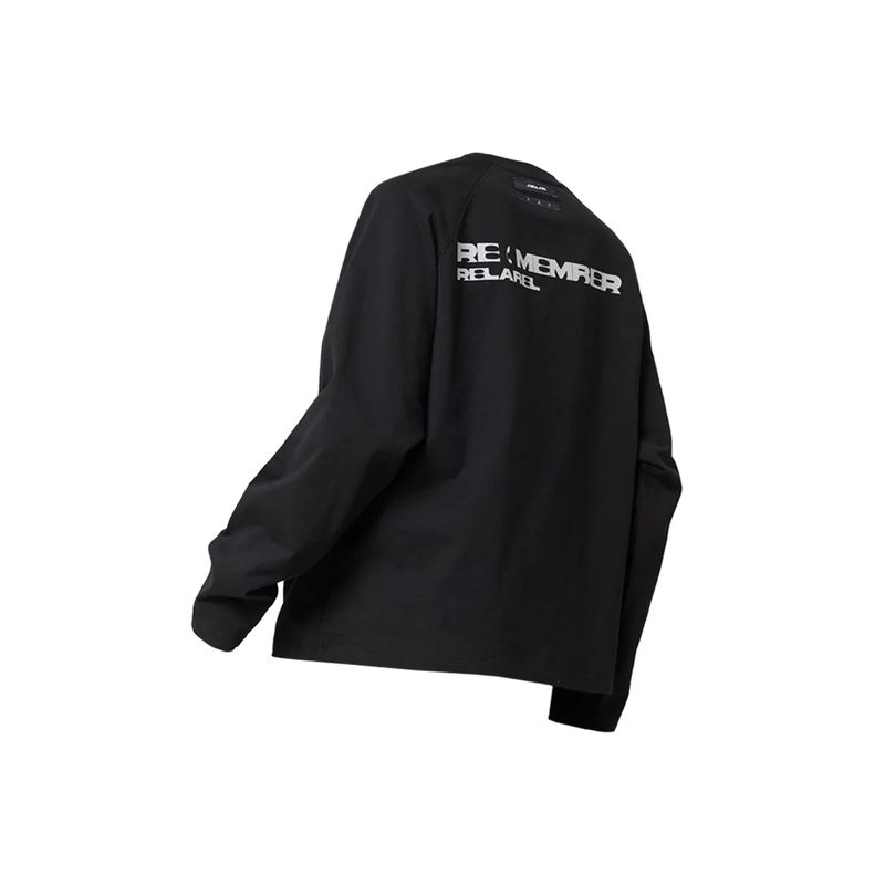RELABEL MEMBER member-exclusive pure cotton raglan short and wide simple logo basic casual long-sleeved T-shirt