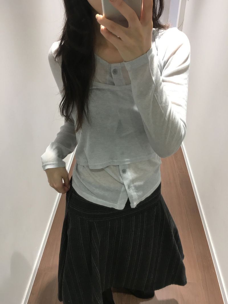 Label Midi Skirt (2color)