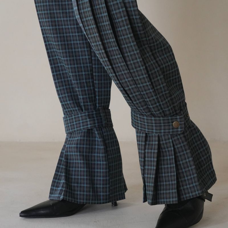 Uenui（ウニュイ）の「2way check wide pants（Pants）」