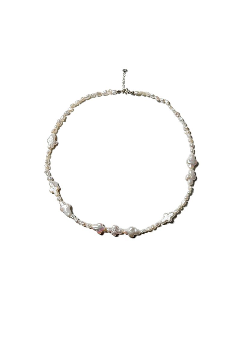Cross Pearl Mixed Necklace