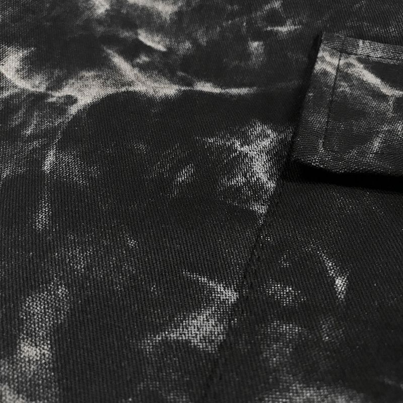 tie-dye cargo shorts_black