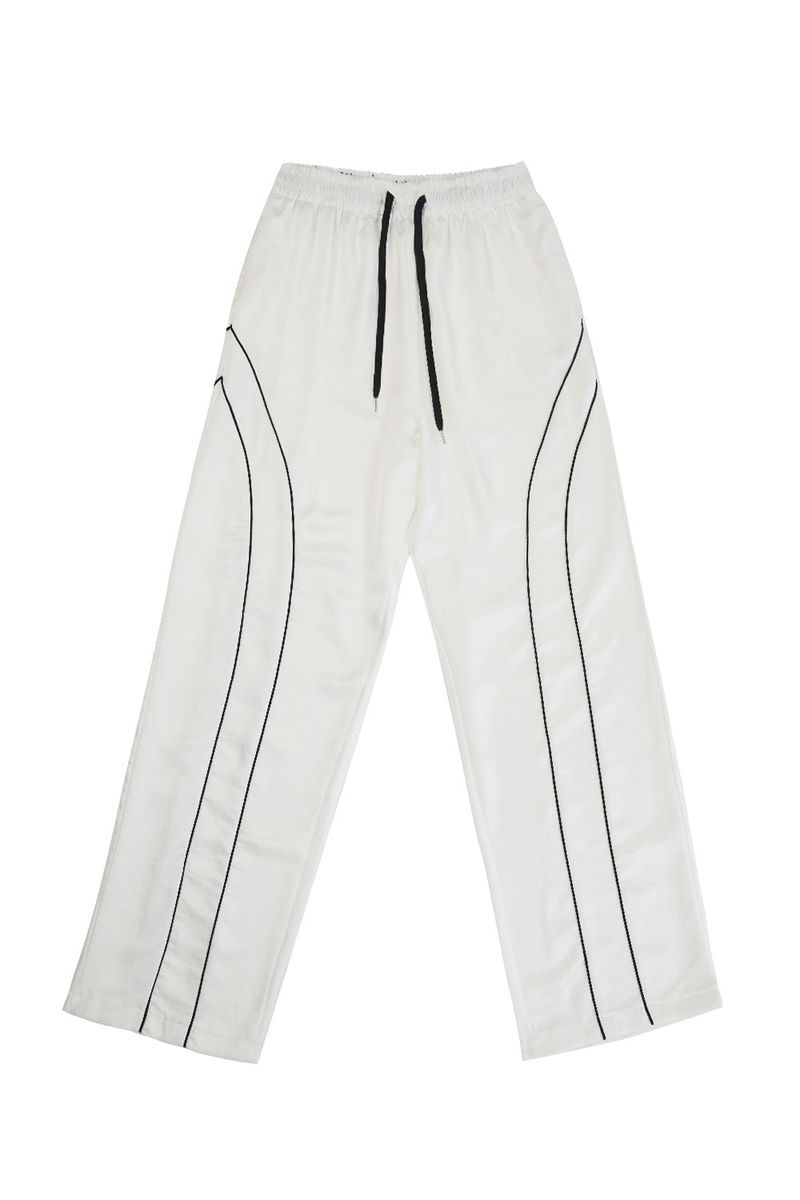 SATIN LINE PANTS_WHITE