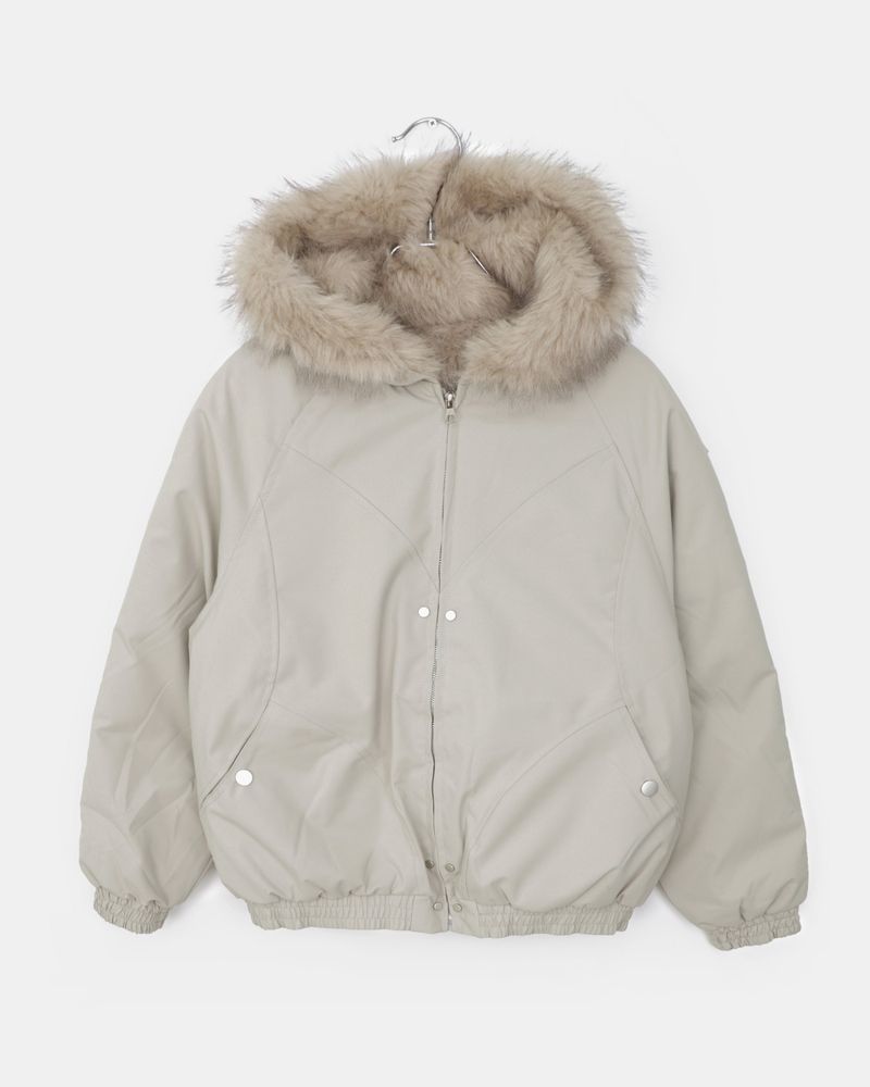 Boin Hooded Fur Padded Jumper