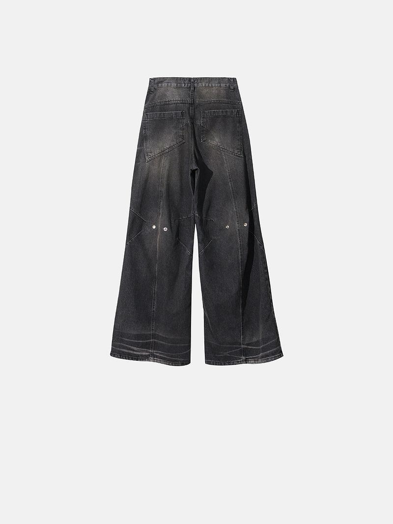 No.1019 noir boots cut denim PT