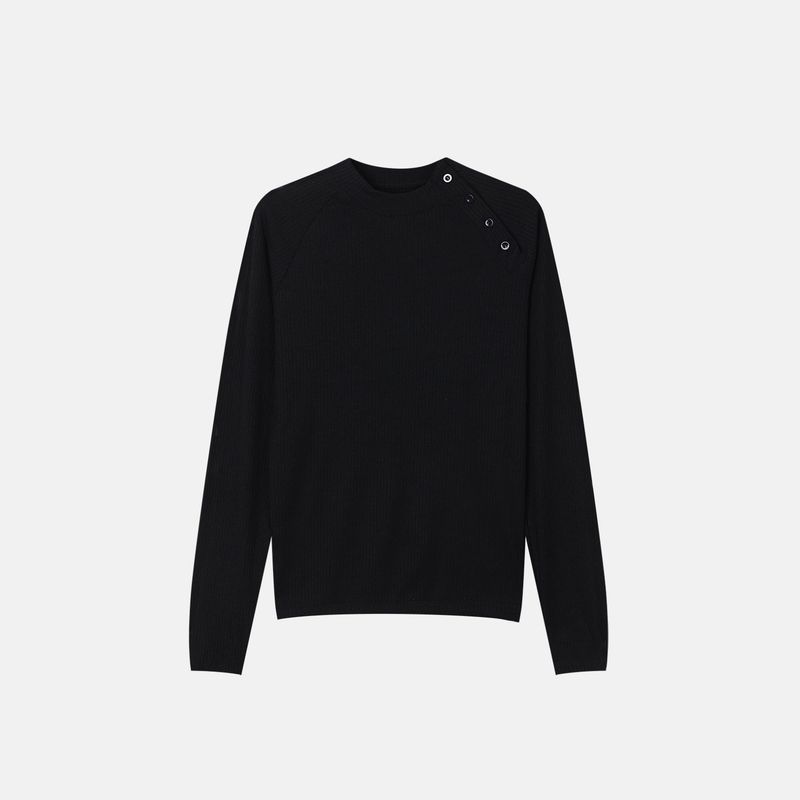 Run ribbed side muscle long sleeve tee