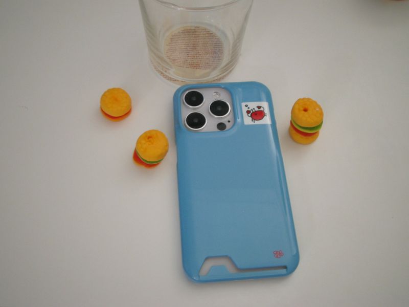 226STUDIO（226スタジオ）の「home square patch card pocket phone case blue（Smartphone Accessories）」