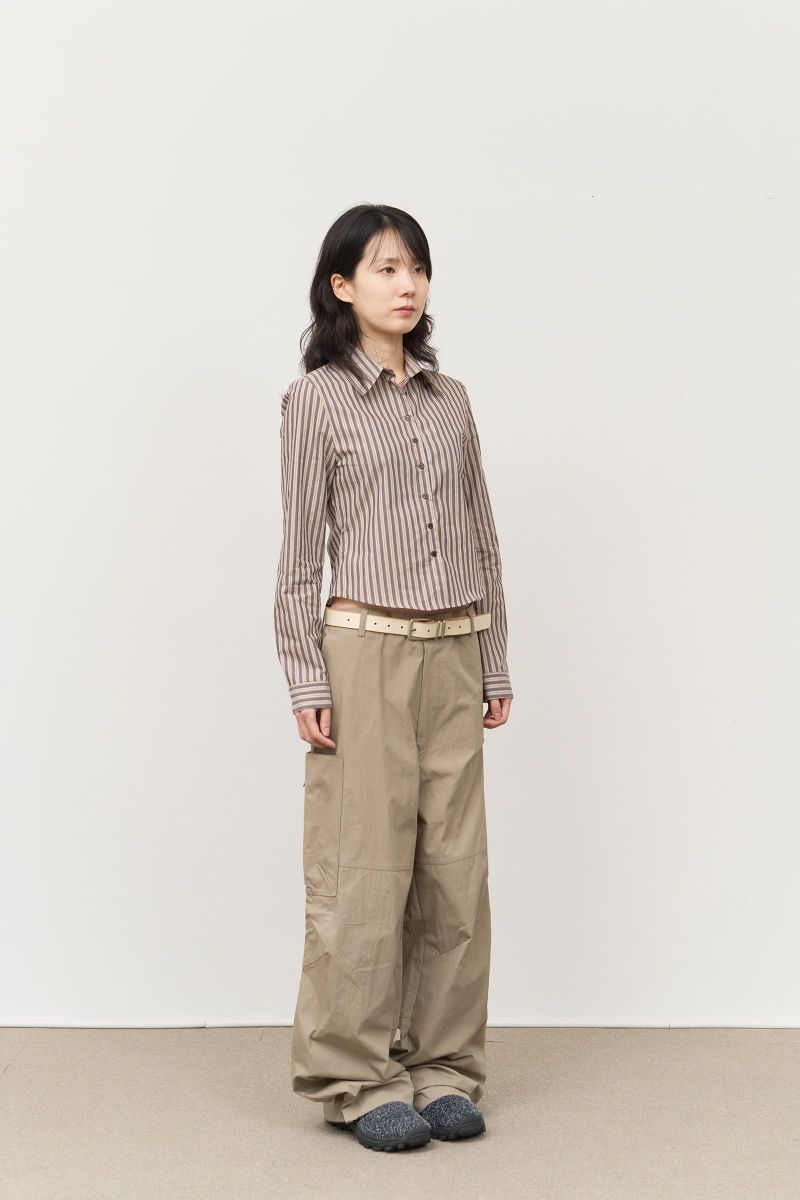 HIFIFNK(ハイファイファンク)の「(W) Leaf Striped Shirt (2color)(Tops)」