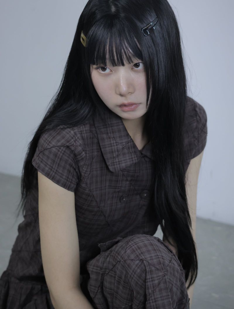 Cozy Check Shirt Blouse -Brown