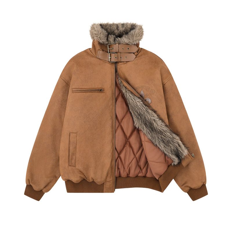 Berlin Leather Fur Collar Jacket