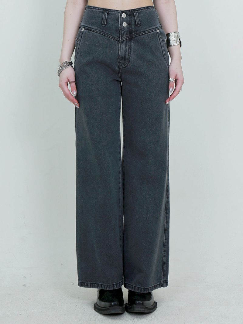Sserpe（セルぺ）の「[Sserpe x Dilettantisme] Grey V Cut Wide Denim Pants（Pants）」