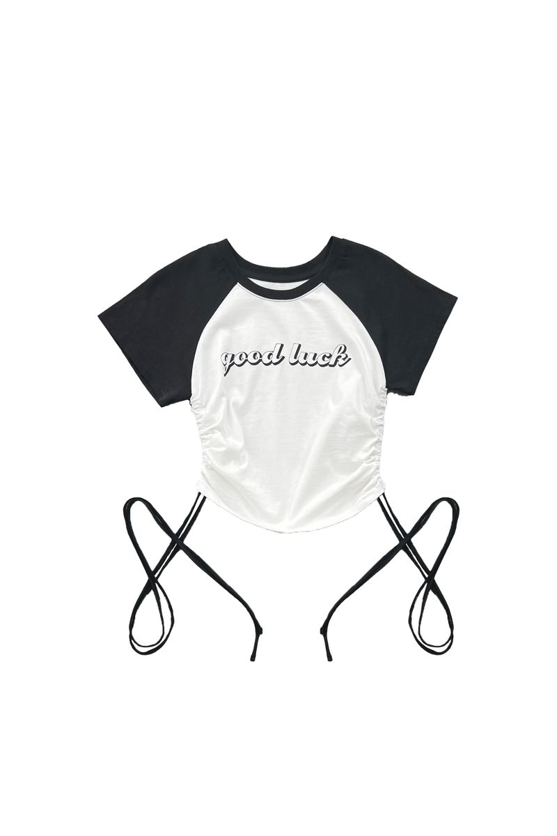 GOOD LUCK LOGO T-SHIRT / CHARCOAL