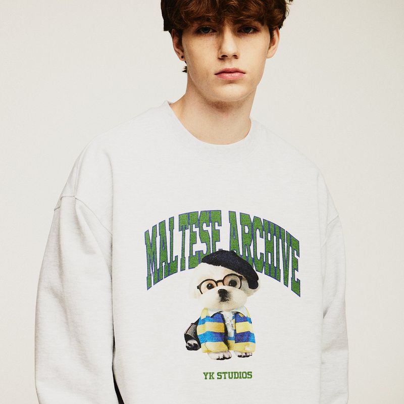 (Napping)Preppy maltese sweatshirts