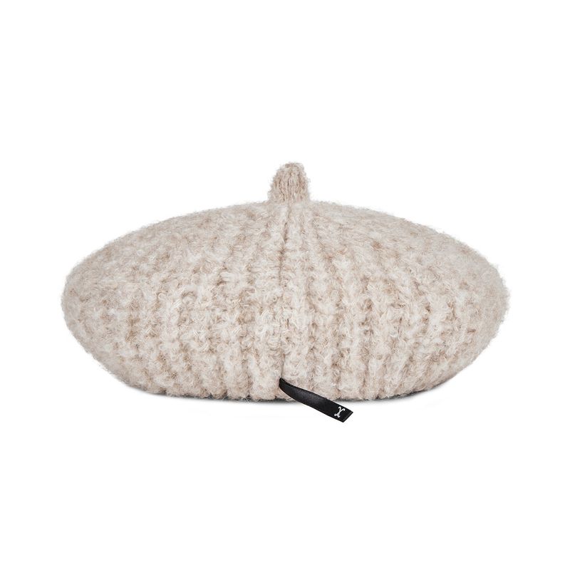 VARZAR Safety Pin Knit Beret / Oatmeal