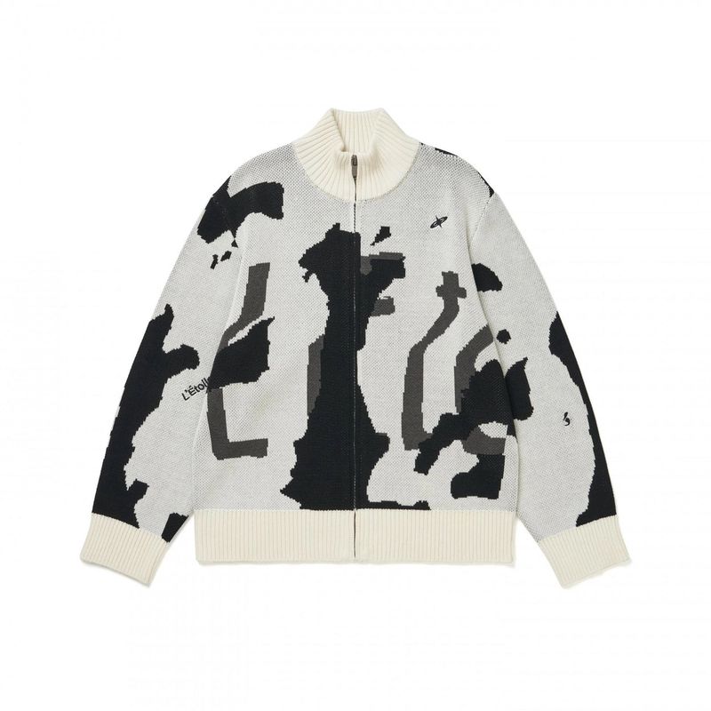 CAMOUFLAGE KNIT ZIP UP