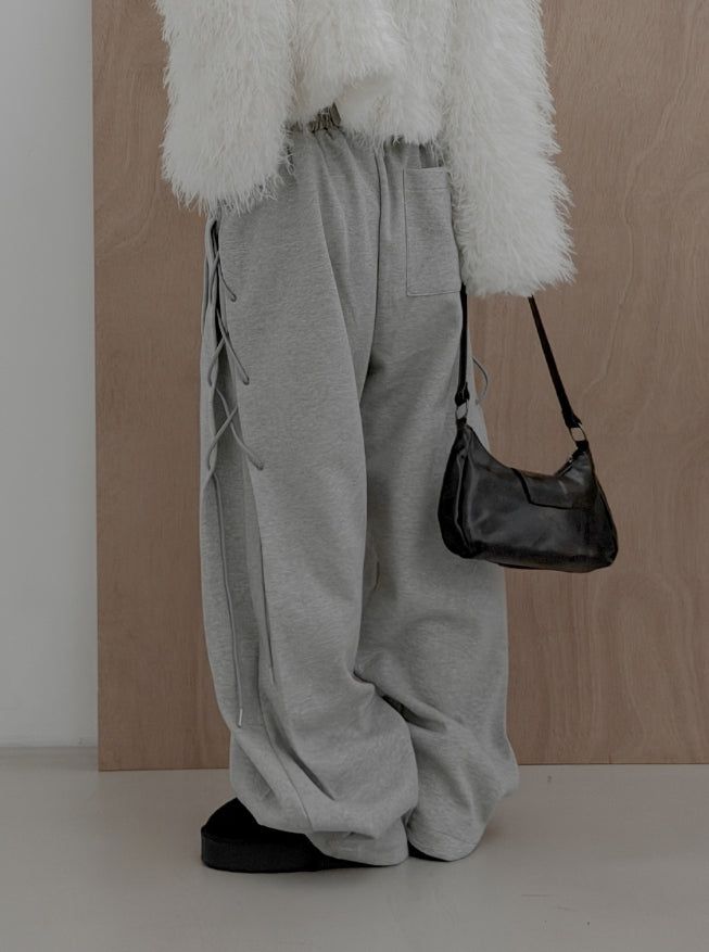 Corset brushed sweatpants