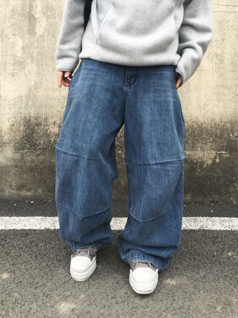 Burnett Double Pintuck Balloon Denim Pants 2C