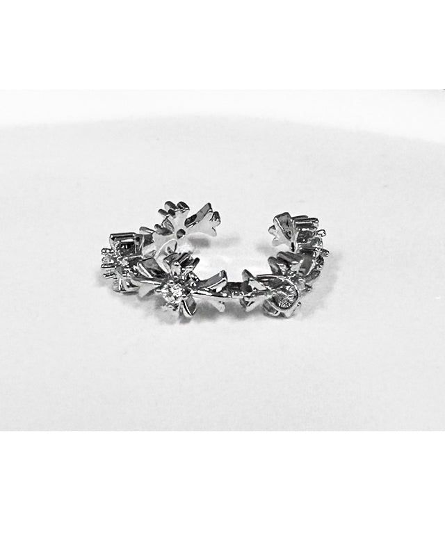 Silver flower Ring