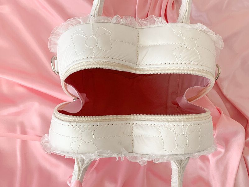Junie Lace Heart Bag ( Ivory )