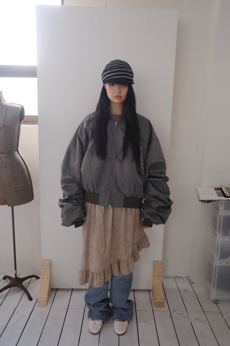 stripe cap beanie