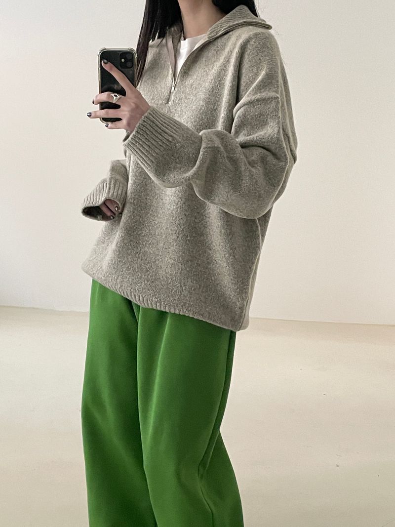 Arendal half zip-up knit