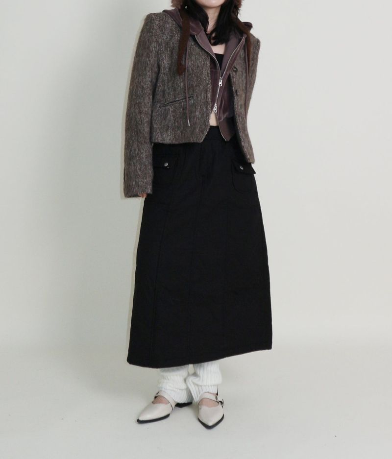 Linda Brush Mohair Crop Long Sleeve Jacket