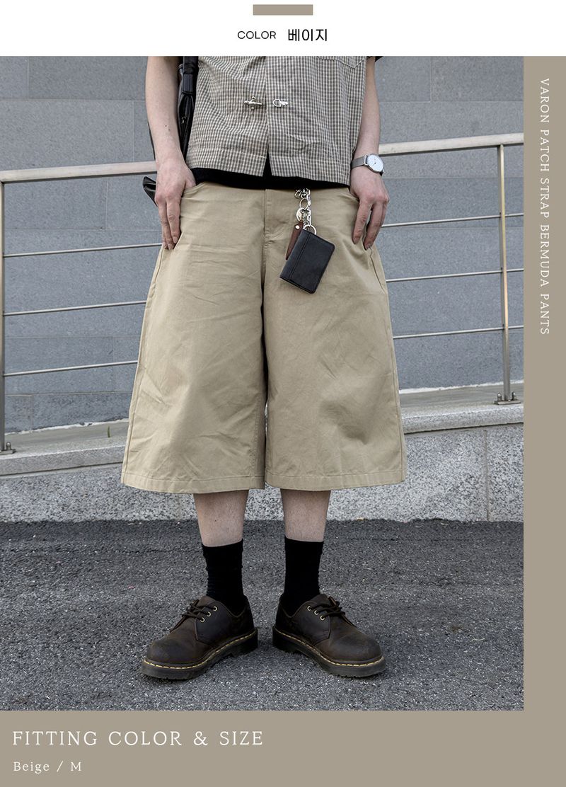 Varon Patch Strap Bermuda Pants