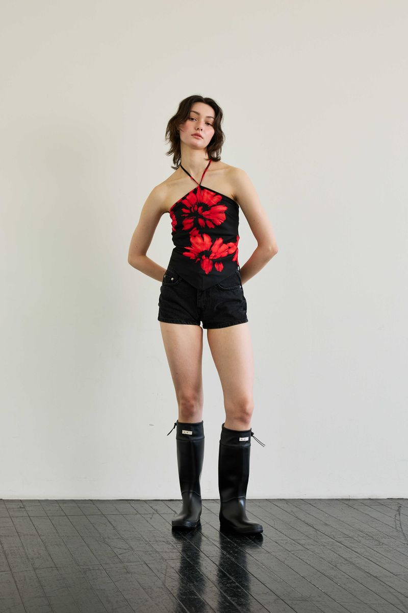  FLUTTER HALTERNECK / RED