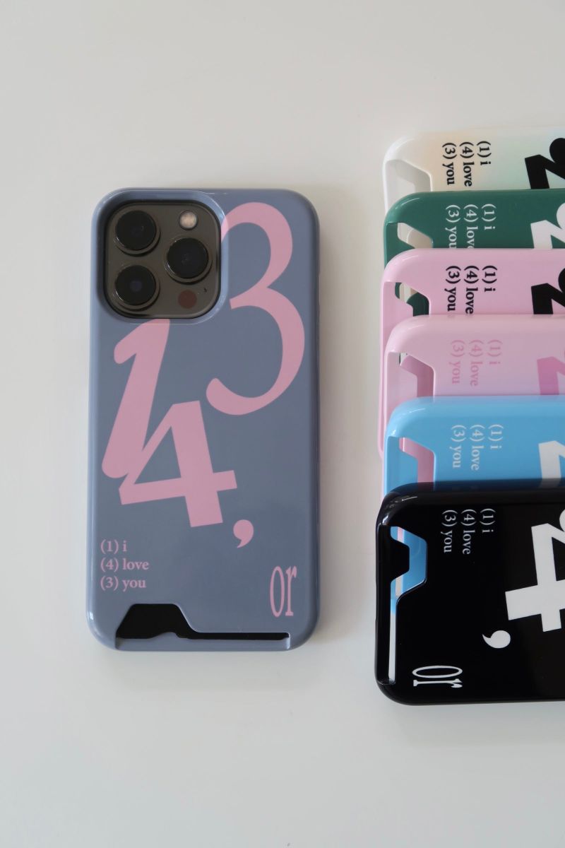 [MADE] 143 card case (grey/pink)