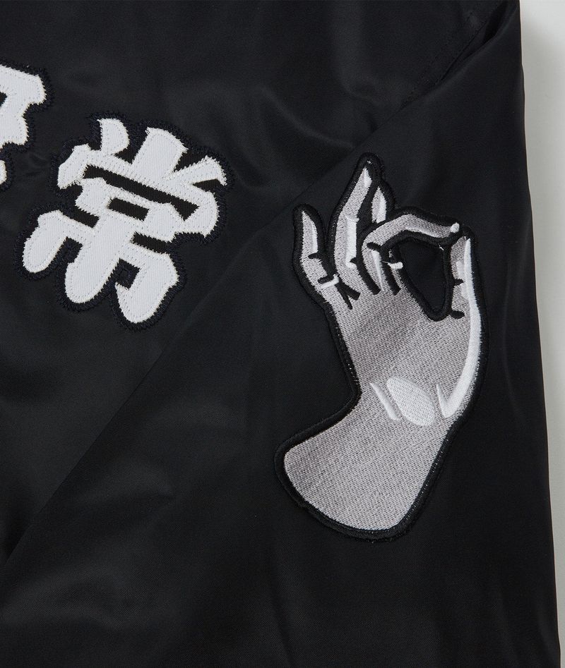 Anicca Club Baseball Jacket - Black