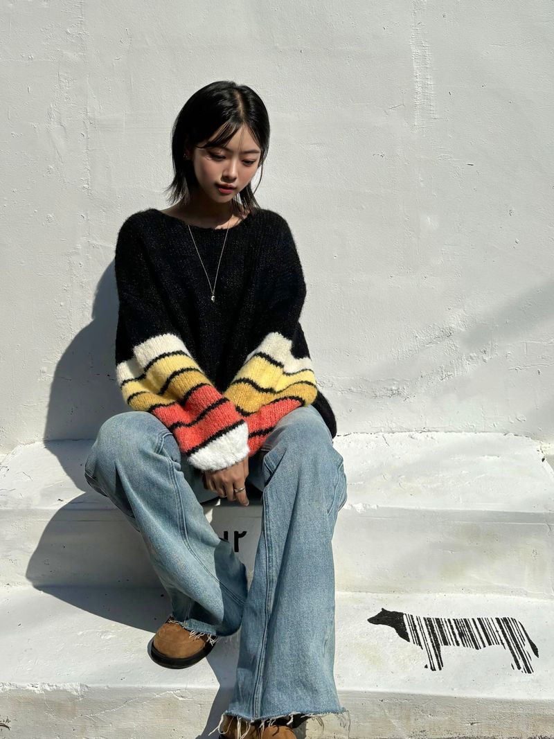 FLARED BOOTCUT DENIM PANTS code 23005