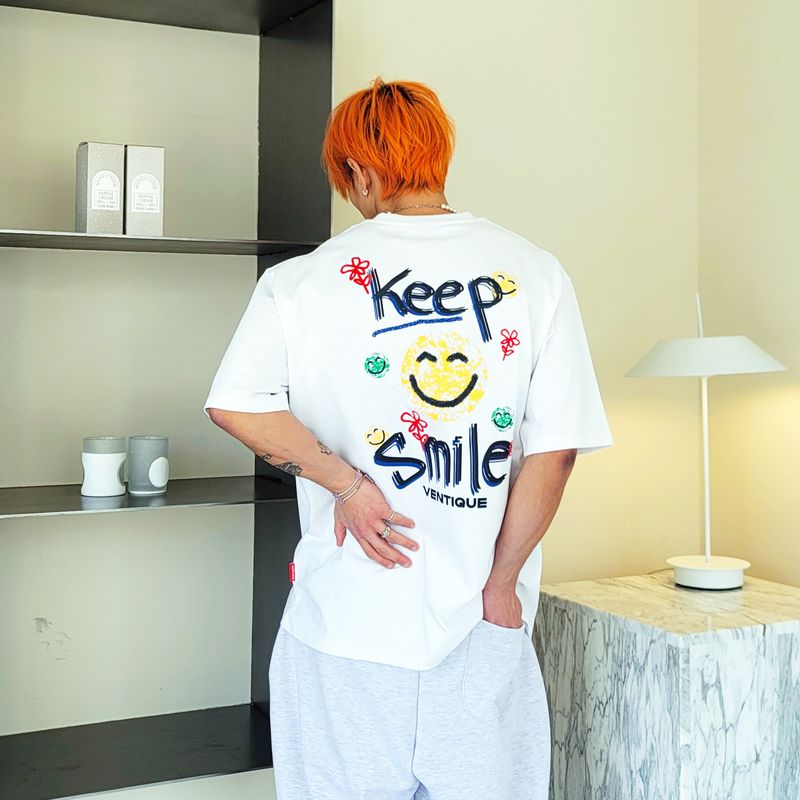 Keep smile T-shirt 2color