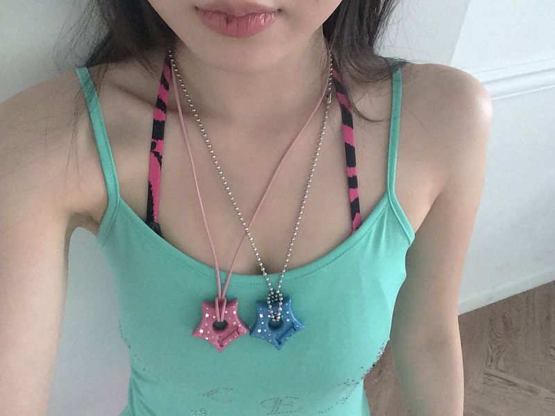 gleaming star glitter pendant [blue]