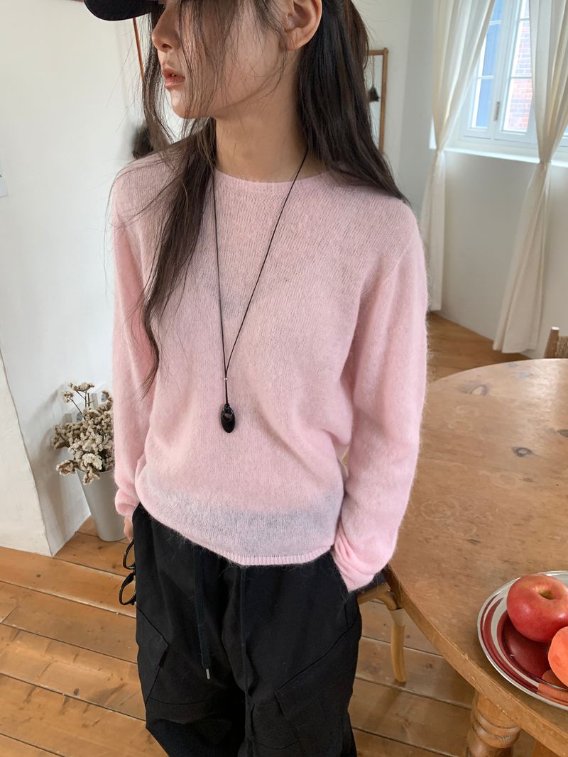MOHAIR WHOLEGARMENT KNIT (3C)