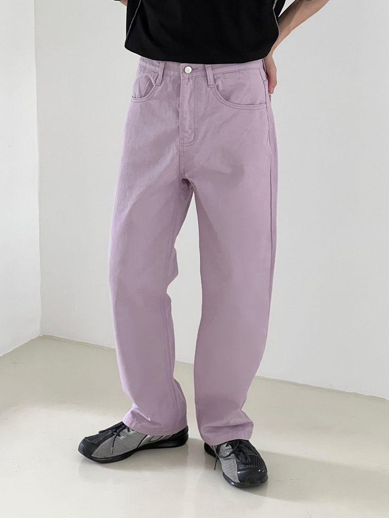 Turbid pink cotton pants