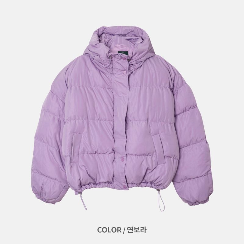 LMN Leo Hood Cropped Padded Jacket (4 colors)