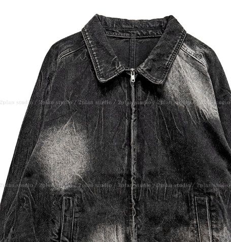 Darts Wrinkle Washing Denim Jacket