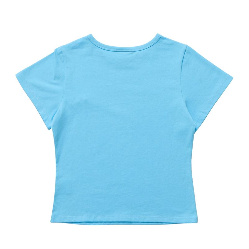 Lettering Crop Tee Sky Blue