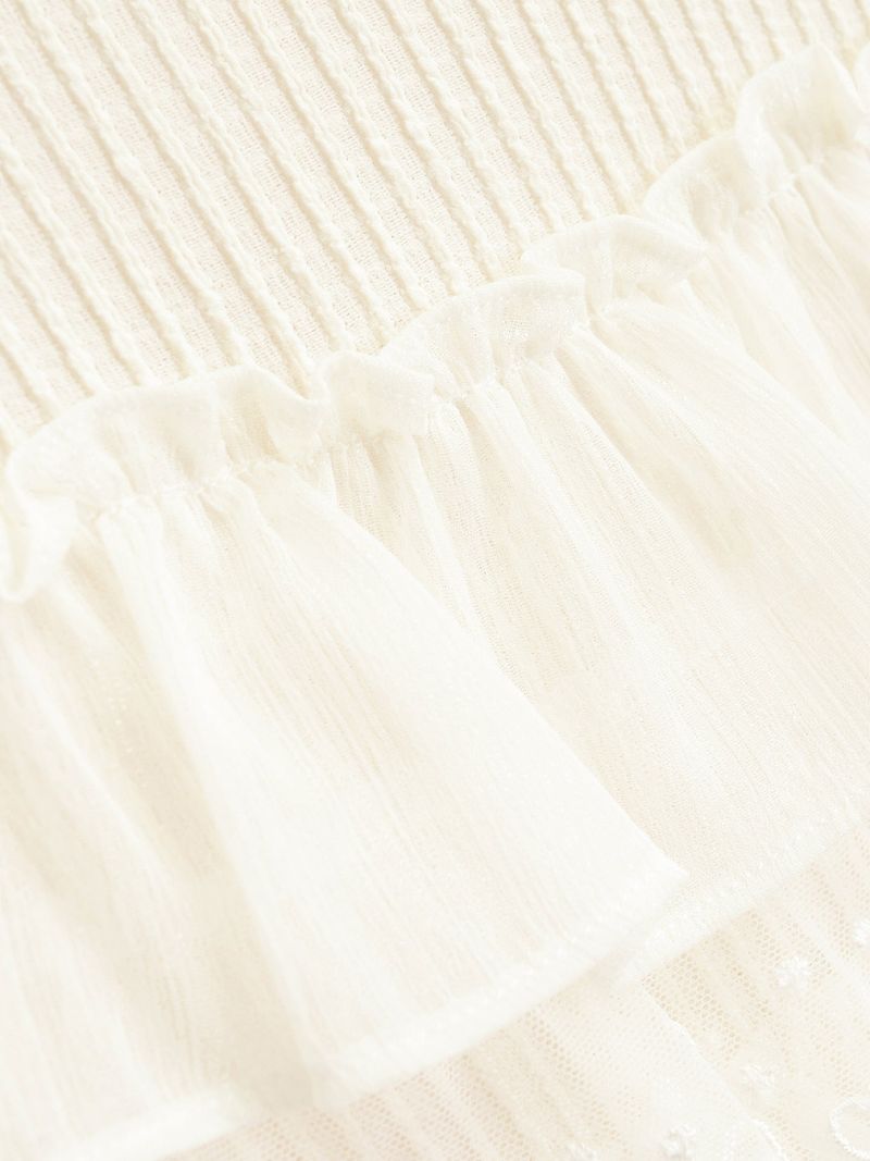 Frill lace banding mini skirt 231138038