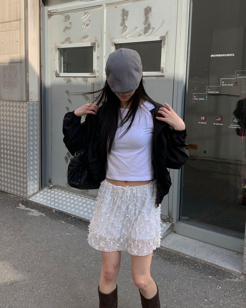 Denim hunting cap
