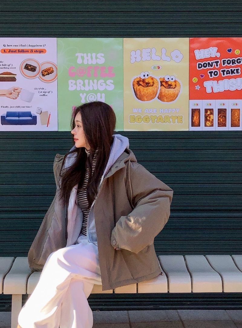 Toast Hood Over Wellon Padded Jumper (2color)