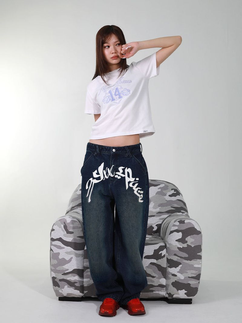 GRAFFITY DENIM PANTS (INDIGO)
