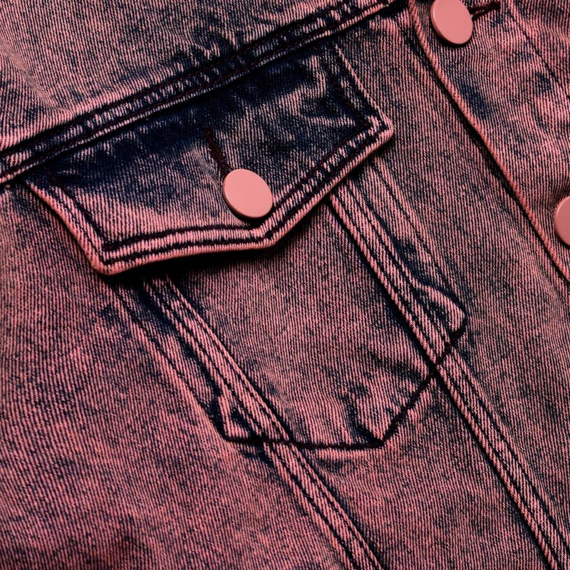 WINE DENIM OVERSIZED TRUCKER JACKET