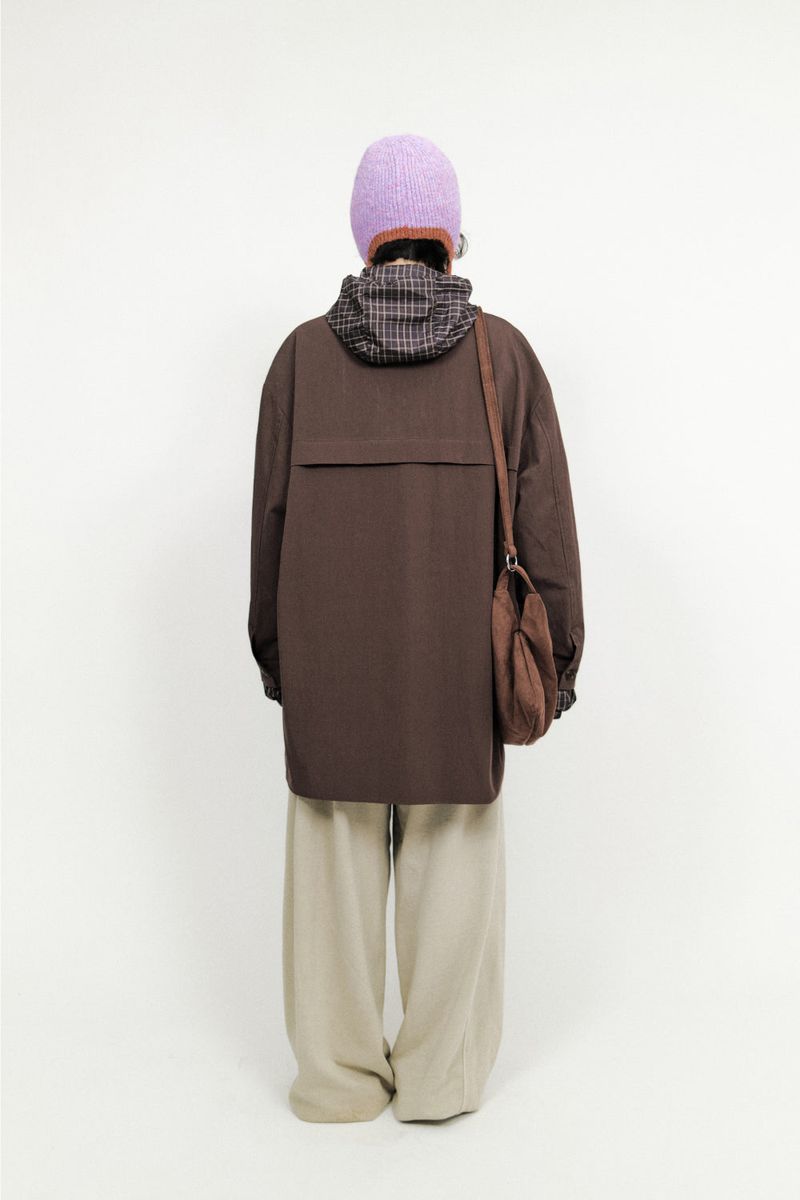 Single collar utility half coat (2color)