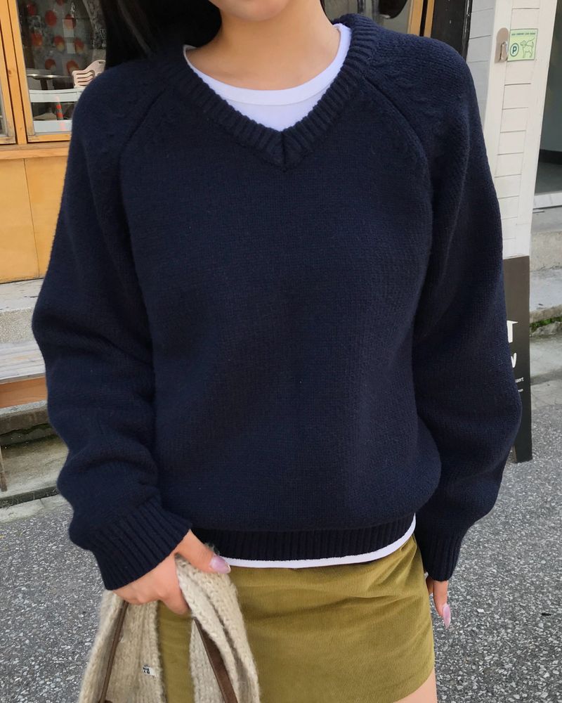 [ORIGINAL] Derr V-Neck Loose-Fit Knit